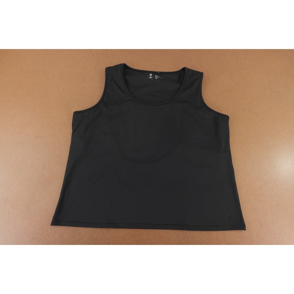JOY Women's Size 3X Black Sleeveless Scoop Neck Clean Boss Pullover Tank Top New